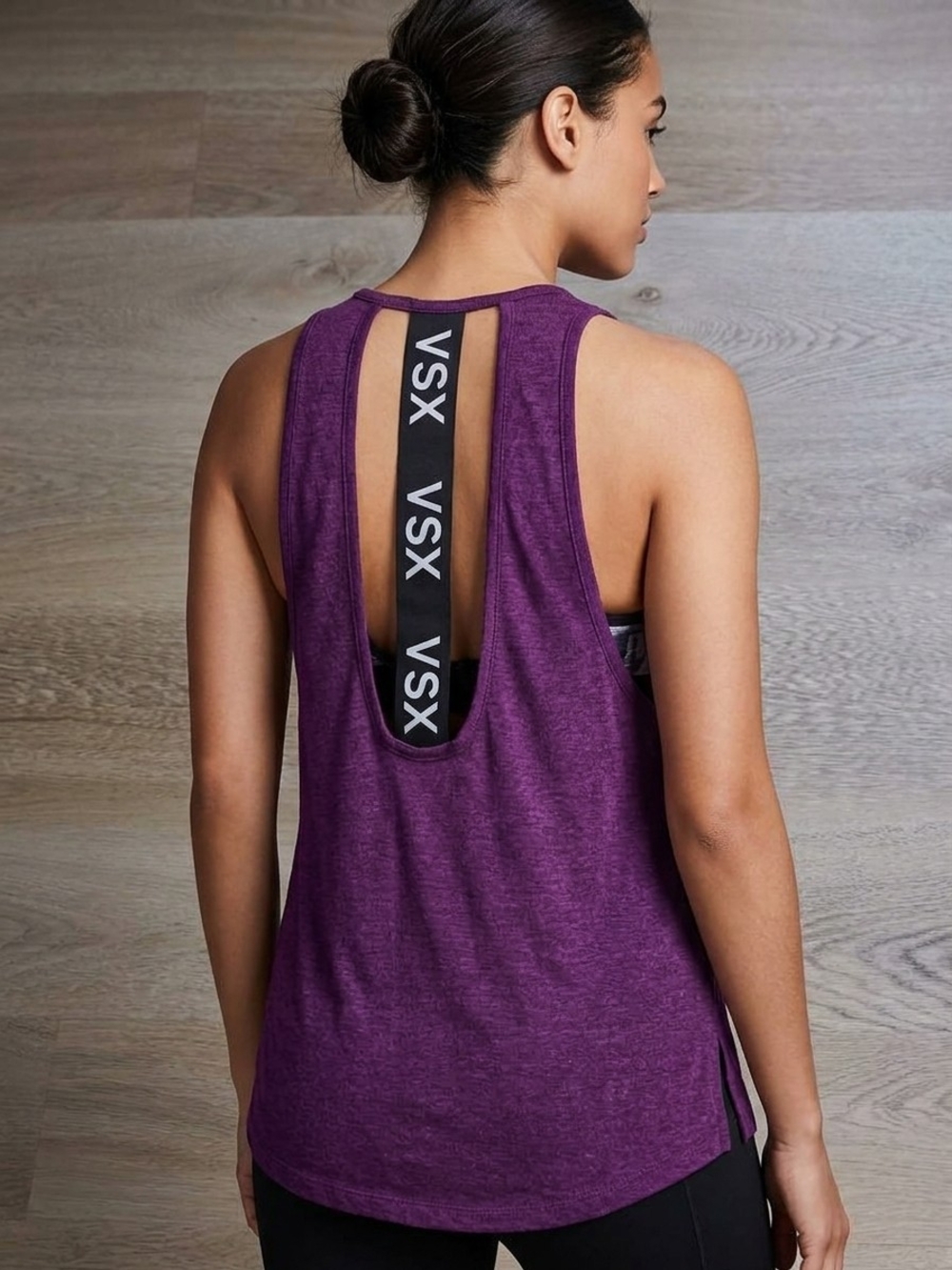 VSX Victoria's Secret Purple Low Back Strappy Tank Top Size XS